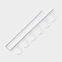 Держатель кухонный подвесной Доляна, на 6 предметов, 1,5&times;28&times;7,5 см, цвет белый