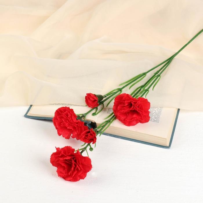 Цветы искусственные Цветы искусственные "Куст гвоздики" 70 см d-7 см, микс