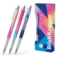 Ручка шариковая автоматическая ErichKrause Dew Matic Cool Ray, узел 0.7 мм, чернила синие, длина линии 1000 метров, МИКС