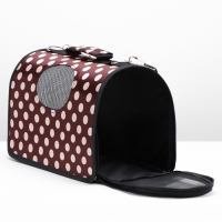 Сумка - переноска для животных "Горошек", коричневая, размер S, 37,5 х 17 х 22 см Сумка - переноска для животных "Горошек", коричневая, размер S, 37,5 х 17 х 22 см