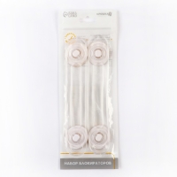 Набор блокираторов для дверей и ящиков, гибкий, силиконовый,17 см, 2 шт., цвет прозрачный/белый, Крошка Я