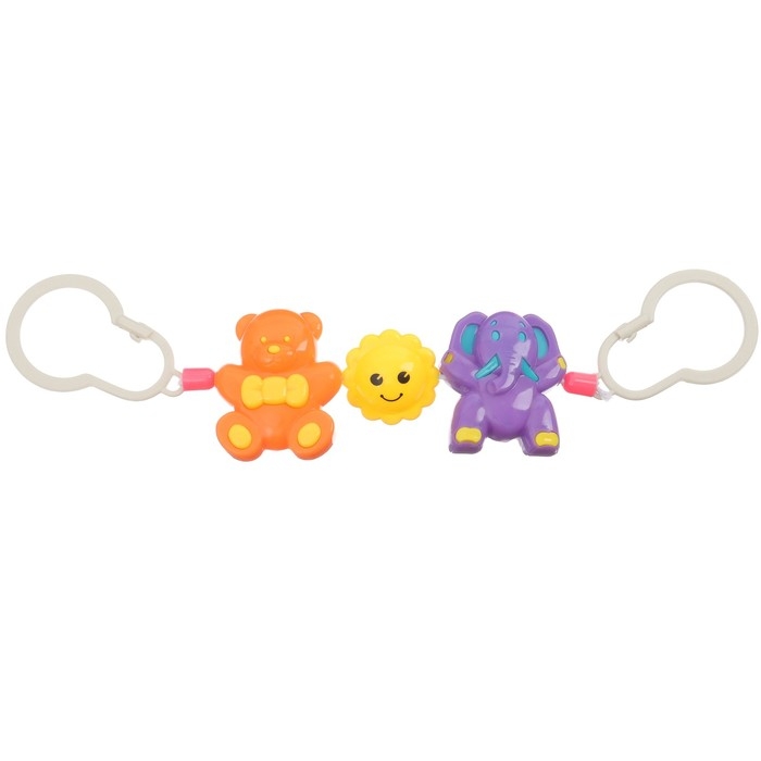 Растяжка на коляску/кроватку &laquo;Мишка, звезда, слоник&raquo;, 3 игрушки, Крошка Я