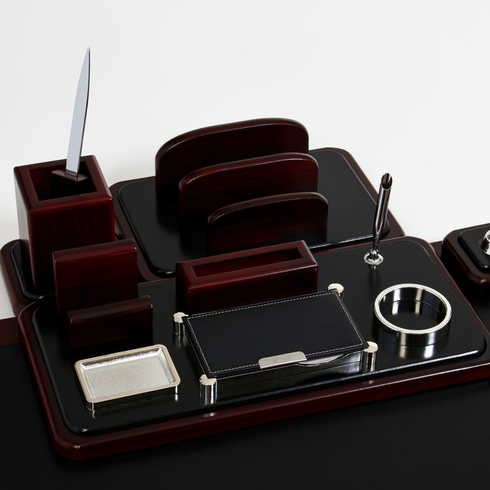 Набор настольный 6в1 (каранд-ца,подст д/ручек,визит-ца,лоток,подст,блок д/бумаг) Набор настольный 6в1 (каранд-ца,подст д/ручек,визит-ца,лоток,подст,блок д/бумаг)