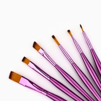 Кисть для рисования набор 6 шт. синтетика плоские &laquo;Твори&raquo;