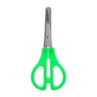 Ножницы канцелярские 13 см, пластиковые ручки, закруглённые концы с линейкой, корпус МИКС