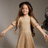 Платье нарядное для девочки KAFTAN размер 30 (98-104 см), золотой Платье нарядное для девочки KAFTAN размер 30 (98-104 см), золотой