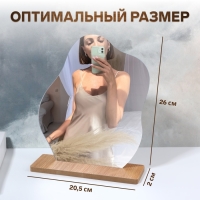 Зеркало настольное, зеркальная поверхность 19,4 × 24 см, цвет бежевый Зеркало настольное, зеркальная поверхность 19,4 × 24 см, цвет бежевый