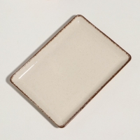 Блюдо фарфоровое Pearl, 23&times;17см, бежевое