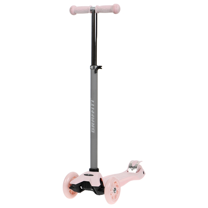 Самокат GRAFFITI Baby, колёса световые PU 120/70 мм, ABEC 7, цвет розовый Самокат GRAFFITI Baby, колёса световые PU 120/70 мм, ABEC 7, цвет розовый