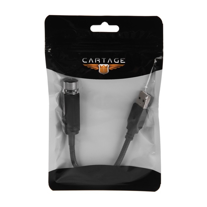 Проектор звездного неба в салон авто от USB, звездное небо, красный