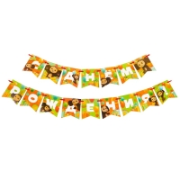 Гирлянда на ленте "С днем рождения", длина 215 см, Чебурашка Гирлянда на ленте "С днем рождения", длина 215 см, Чебурашка