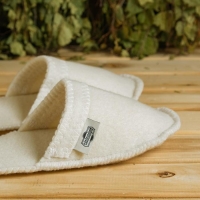 Тапочки для бани, белые Тапочки для бани, белые