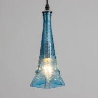 Светильник подвесной "Эйфель" Е14 40Вт синий 8х8х27-127см