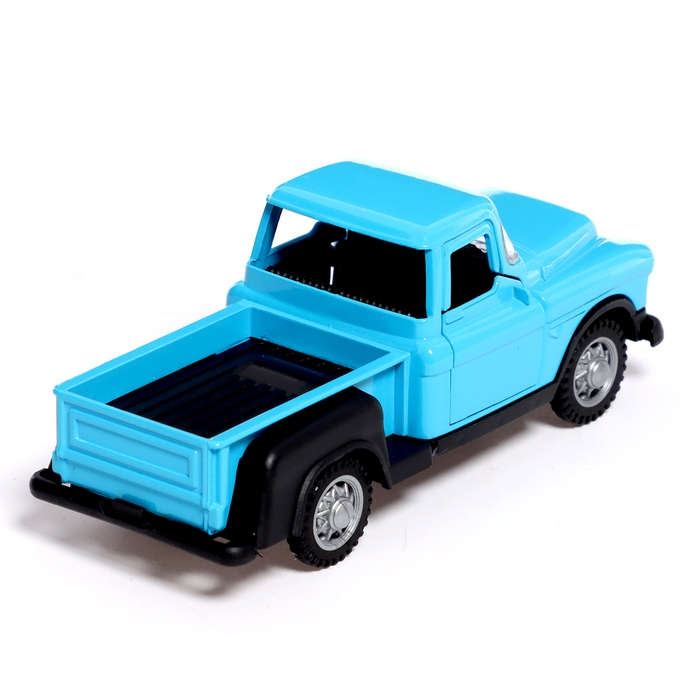 Машина металлическая &laquo;Пикап&raquo;, инерция, 1:32, открываются двери, световые и звуковые эффекты, цвет синий