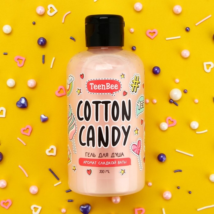 Гель для душа, увлажнение, 300 мл, аромат сладкой ваты, TeenBee Гель для душа, увлажнение, 300 мл, аромат сладкой ваты, TeenBee