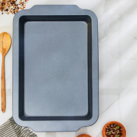 Противень Доляна &laquo;Прямоугольник. Элин&raquo;, 40,5&times;27&times;4,5 см, антипригарное покрытие, цвет серый