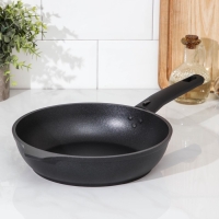 Сковорода &laquo;Традиция&raquo;, d=24 см, съёмная ручка, антипригарное покрытие, цвет чёрный