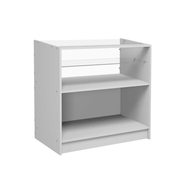 Прилавок из ЛДСП, демонстрационный, 90&times;44,5&times;90 см, стекло, цвет белый