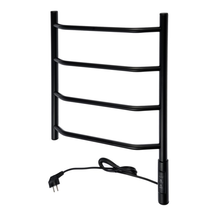 Полотенцесушитель электрический ZEIN PE-05 Полотенцесушитель электрический ZEIN PE-05 "Виктория", 400х600 мм, 4 переклад, диммер, черн