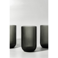 Набор стаканов стеклянный SL Home &laquo;Модерн&raquo;, 400 мл, 8&times;13 см, цвет графитовый