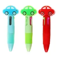 Ручка шариковая автоматическая 4-х цветная, мини, "Машина", МИКС