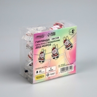 Гирлянда &laquo;Нить&raquo; 2 м роса с насадками &laquo;Прищепки с Дедом Морозом&raquo;, IP20, серебристая нить, 20 LED, батарейки ААх2 (нет в комплекте), свечение тёплое белое