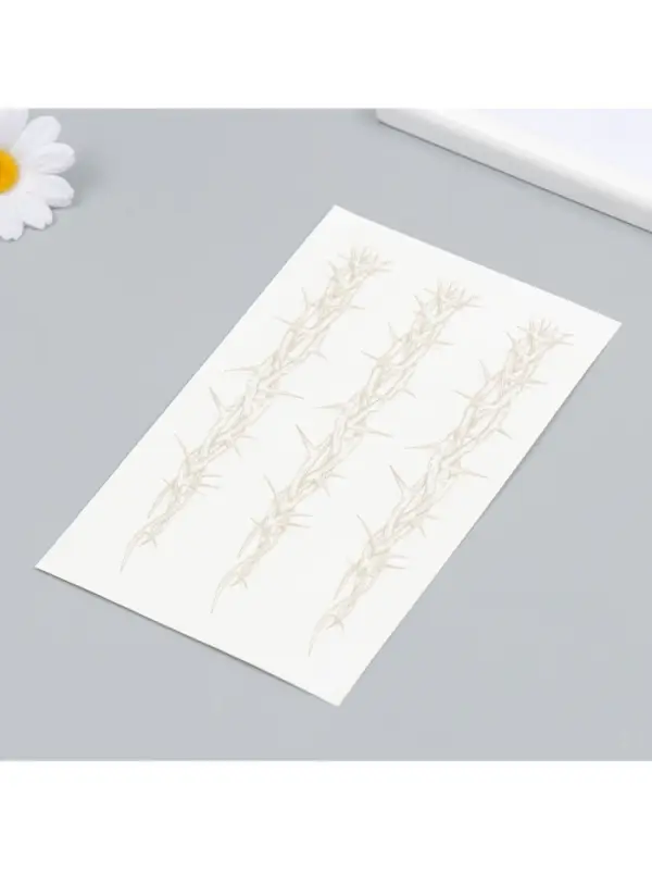 Переводная тату на тело синяя &laquo;Ветви с шипами&raquo;, 18&times;11 см