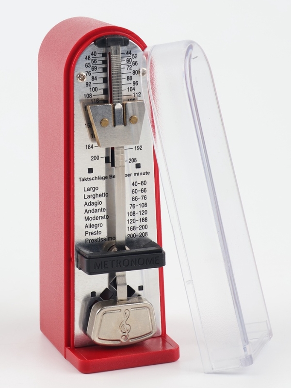Метроном механический Music Life 3,5 х 5 х 11 см красный Метроном механический Music Life 3,5 х 5 х 11 см красный