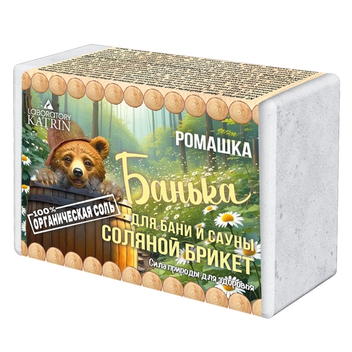 Соляной брикет для бани Соляной брикет для бани "Банька" ромашка, 500 г