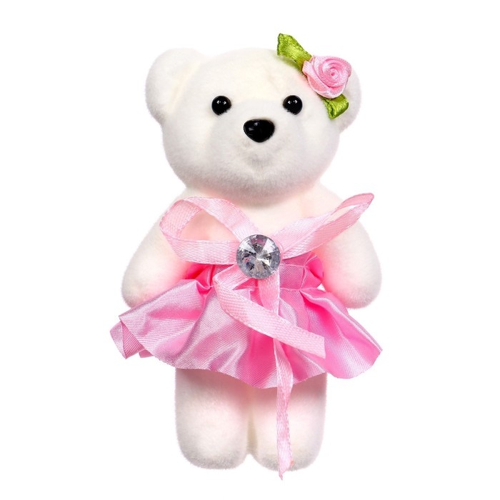 Игрушка из пенопласта &laquo;Мишка в юбочке&raquo;, с камнем, цвета МИКС