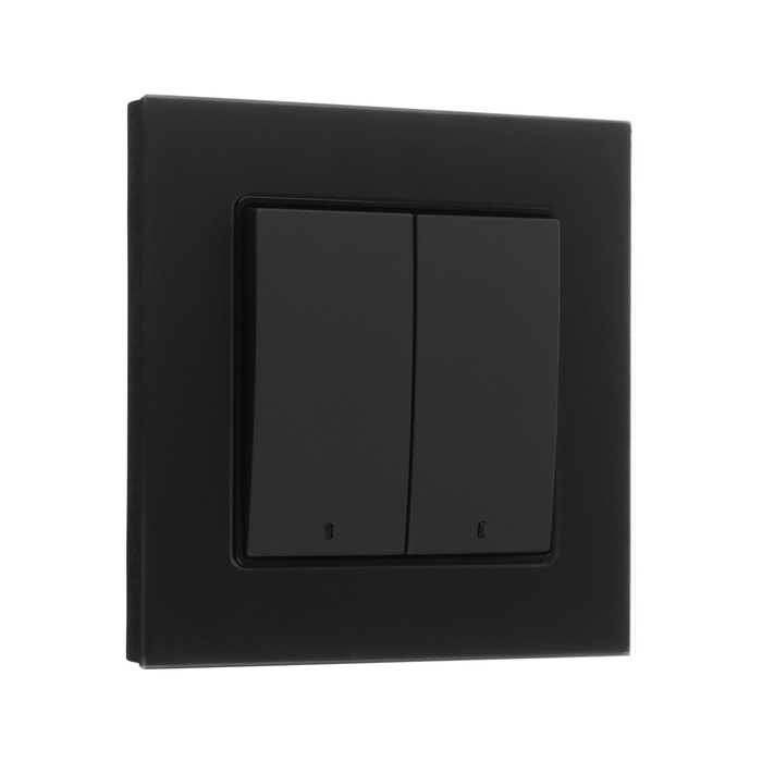 Выключатель TOT Matte Glass, 10 А, 2 кл., с подсветкой, скрытый, стекло, черный Выключатель TOT Matte Glass, 10 А, 2 кл., с подсветкой, скрытый, стекло, черный