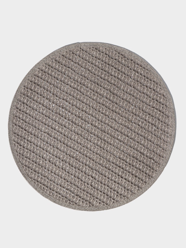 Салфетка сервировочная на стол Доляна &laquo;Кастилия&raquo;, d=38 см, цвет серый