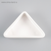 Миска керамическая для грызунов угловая 75 мл  9,5 х 6 х 2 см, белая