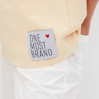 Футболка женская оверсайз MINAKU: One Most Brand цвет молочный, размер 48