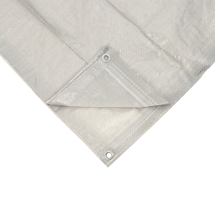 Тент защитный, 3 &times; 2 м, плотность 60 г/м&sup2;, УФ, люверсы шаг 1 м, тарпаулин, серый