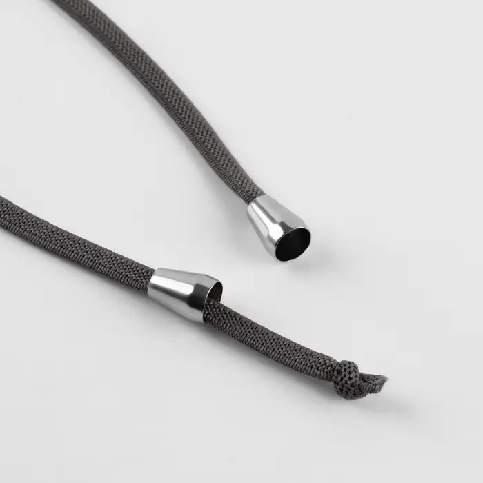 Наконечник для шнура, d=5 мм, 14&times;9 мм, 4 шт., цвет серебряный