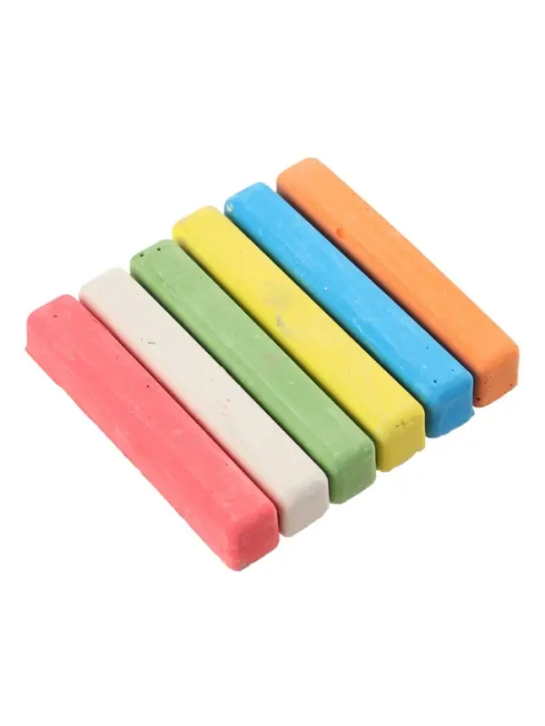 Мел цветной &laquo;Футбол&raquo; 6 шт., 1.2&times;1.2 см