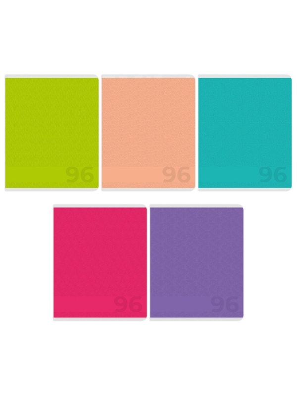 Тетрадь 96л кл Цветной микс, обл карт, выб УФ-лак, МИКС