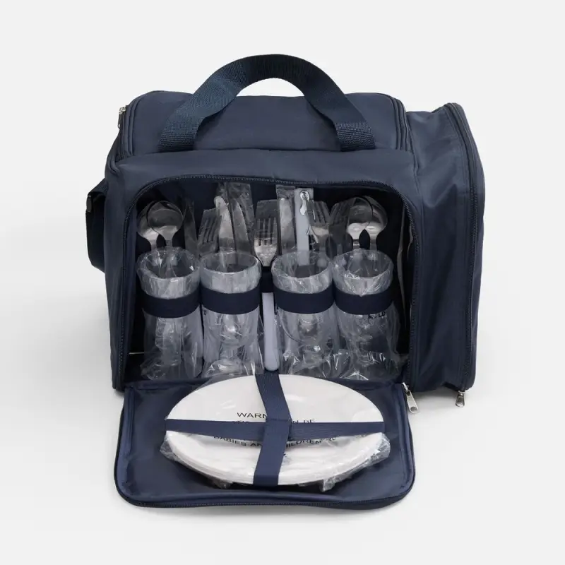 Набор для пикника Campello на 4 персоны, темно-синий