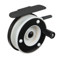 Катушка инерционная, металл пластик, диаметр 5.7 см, цвет черный белый, 601A Катушка инерционная, металл пластик, диаметр 5.7 см, цвет черный белый, 601A