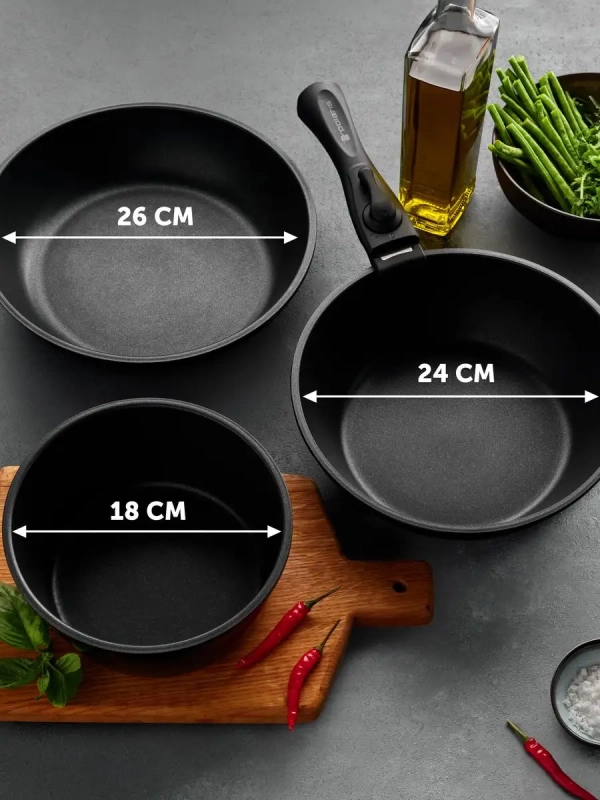 Набор посуды 24 26 см и ковш EasyKeep4DG съемная ручка