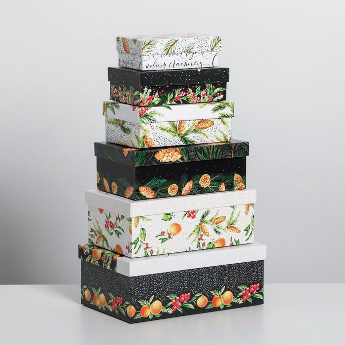 Набор подарочных коробок 10 в 1 &laquo;Тепла и уюта&raquo;, 12 х 7 х 4 - 32.5 х 20 х 12.5 см, Новый год