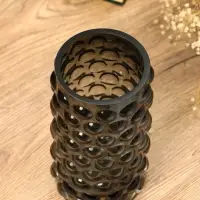 Ваза стекло настольная "Валери" шарики, 23х11 см, серый