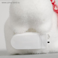 Светодиодная фигура &laquo;Медведица с медвежонком&raquo; 20 &times; 17 &times; 9 см, флок, батарейки CR2032х2 (в комплекте), свечение тёплое белое