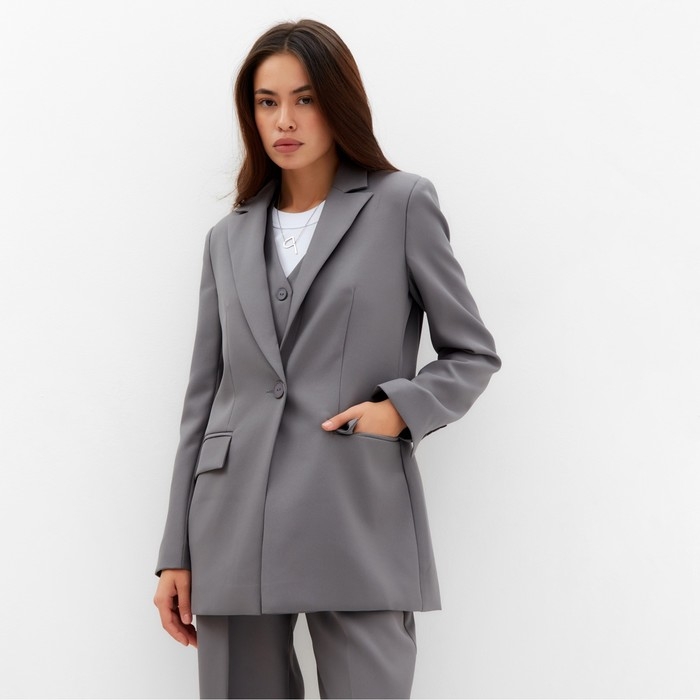 Пиджак женский MIST: Classic Collection р. 46, цвет серый