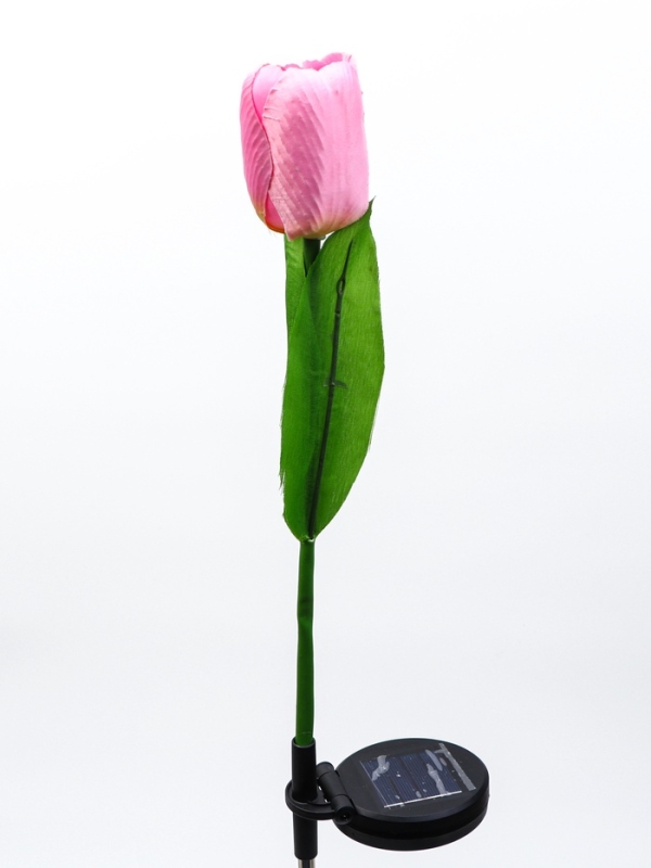 Штекер с подсветкой "Тюльпан" розовый, 8х70см