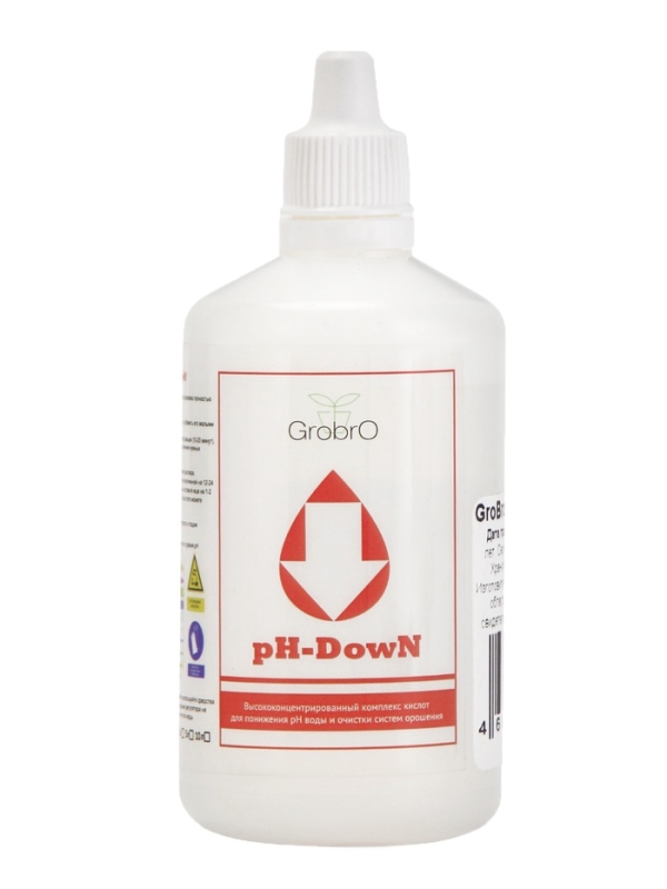 Удобрение для гидропоники "GroBro" PH DOWN, 100мл