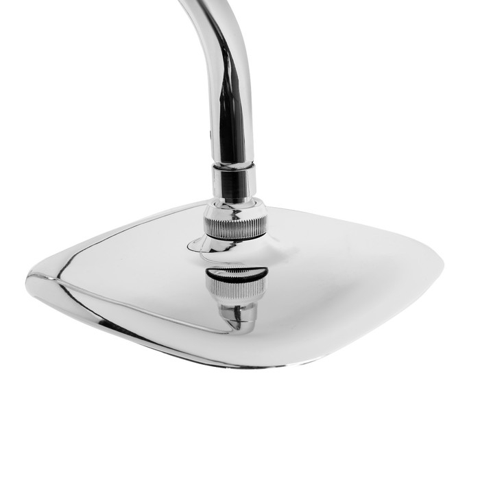 Душевая система ZEIN Z4312, тропич и ручная лейка 3 режима, шланги, стойка, мыльница, хром Душевая система ZEIN Z4312, тропич и ручная лейка 3 режима, шланги, стойка, мыльница, хром