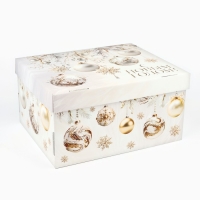 Коробка подарочная новогодняя складная «Золотая роскошь», 31.2 х 25.6 х 16.1 см Коробка подарочная новогодняя складная «Золотая роскошь», 31.2 х 25.6 х 16.1 см