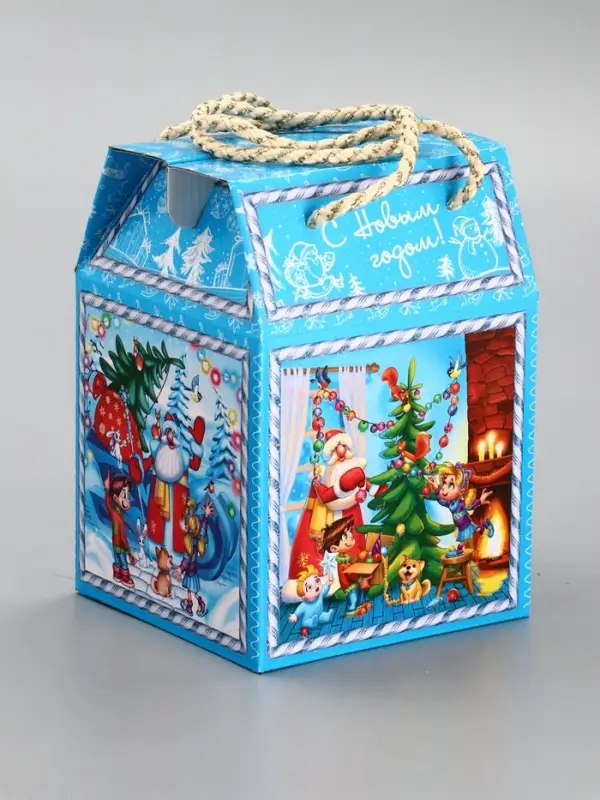 Подарочная новогодняя коробка &laquo;Снегоход&raquo;, Чемоданчик малый, 18&times;18&times;14 см